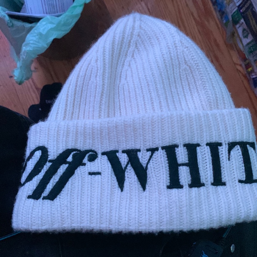 Off-white beanie